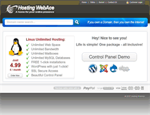 Tablet Screenshot of hostingwebace.com